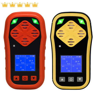 IP67 パートナブル 4 パーソナル ガス モニター H2S CO O2 LEL バッテリー付き