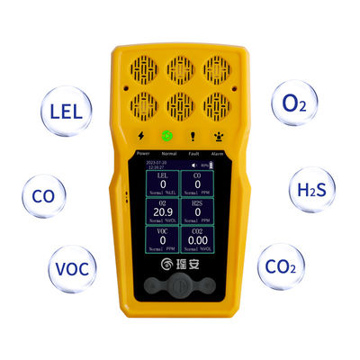 手持ちのポータブルマルチガス検出器 CH4 Co O2 H2S VOC CO2ガス検出器